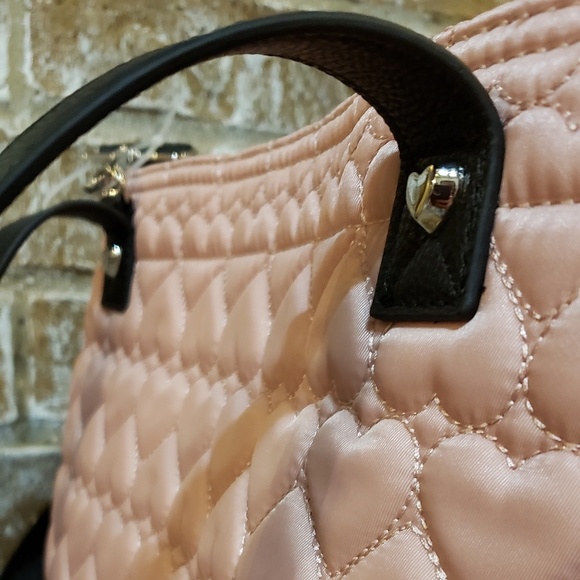 Betsey Johnson Quilted Hearts Overnight Bag - Picture 7 of 7
